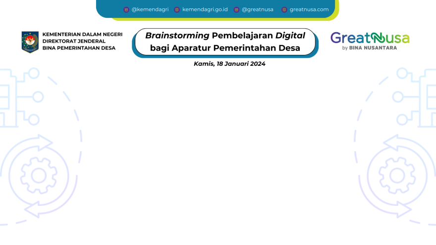APARATUR TIYUH DAYA ASRI MENGIKUTI KEGIATAN BRAINSTORMING PEMBELAJARN DIGITAL BAGI APARATUR PEMERINTAH DESA VIA ZOOM MEETING YANG DILAKSANAKAN OLEH KEMENDAGRI MELALUI DITJEN BINA PEMERINTAHAN DESA